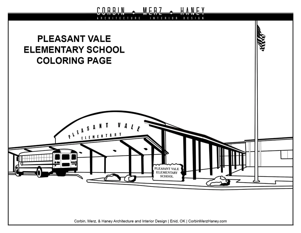 Pleasant Vale Elementary School Coloring Page